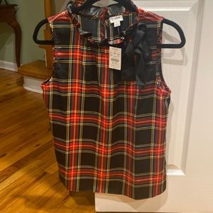 NWT Tartan Plaid top.